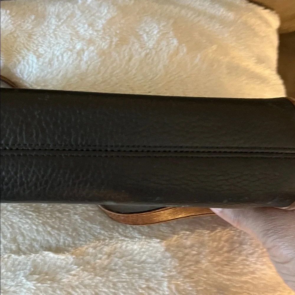 Rare Vintage Dooney & Bourke Purse Bl/Br 1981 All-weather Leather Collection